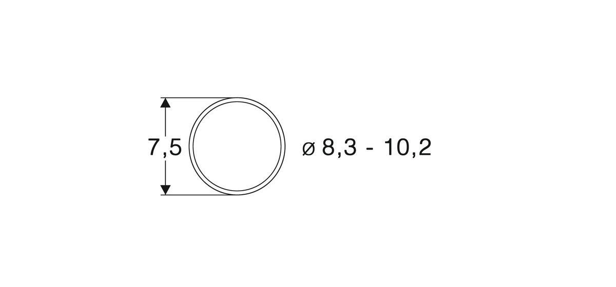 Anelli di tenuta. 10 pz. 8,3-10,2 mm