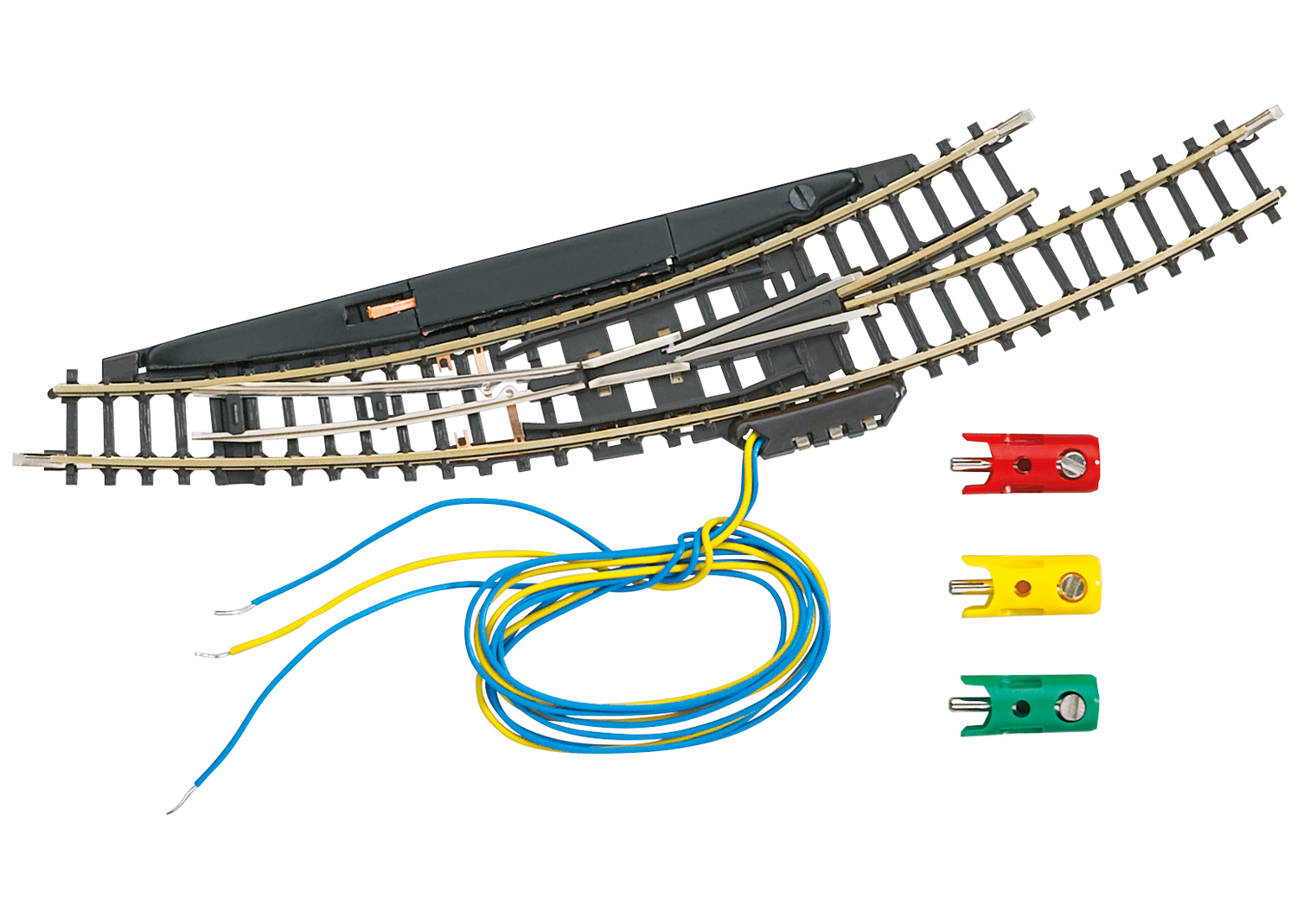 Aiguillage électromagnétique Märklin enroulé à gauche, longueur 195 mm
