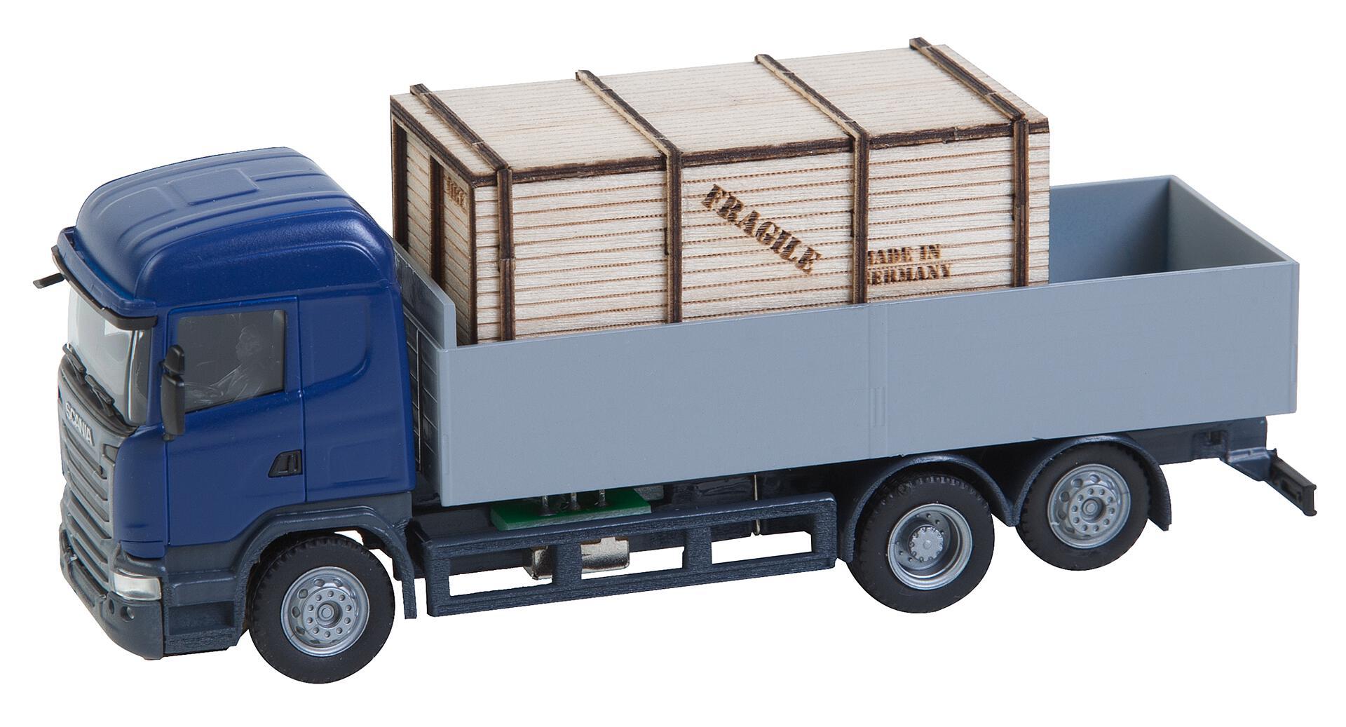 Camion Scania R 13 HL Plateau avec caisse en bois (HERPA)