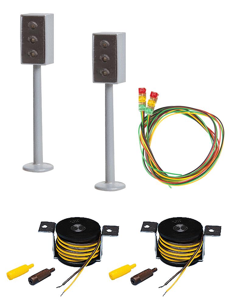 2 LED-Ampeln mit Stopp-Stellen