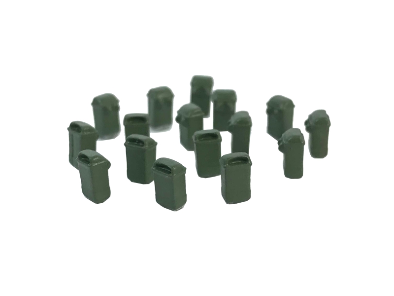 16 poubelles pendues - vert olive