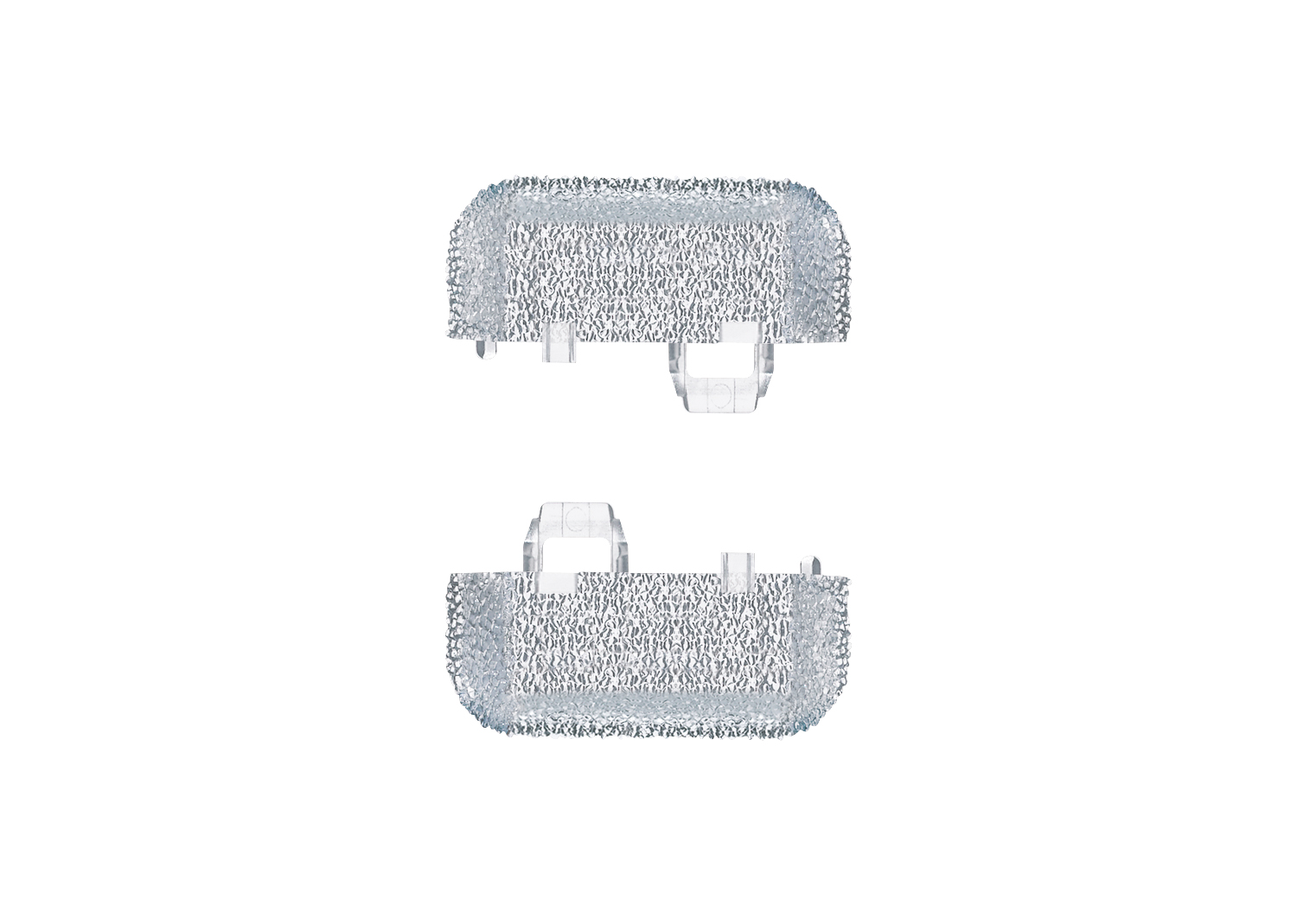 C Track End Piece for Track Roadbed Transparent