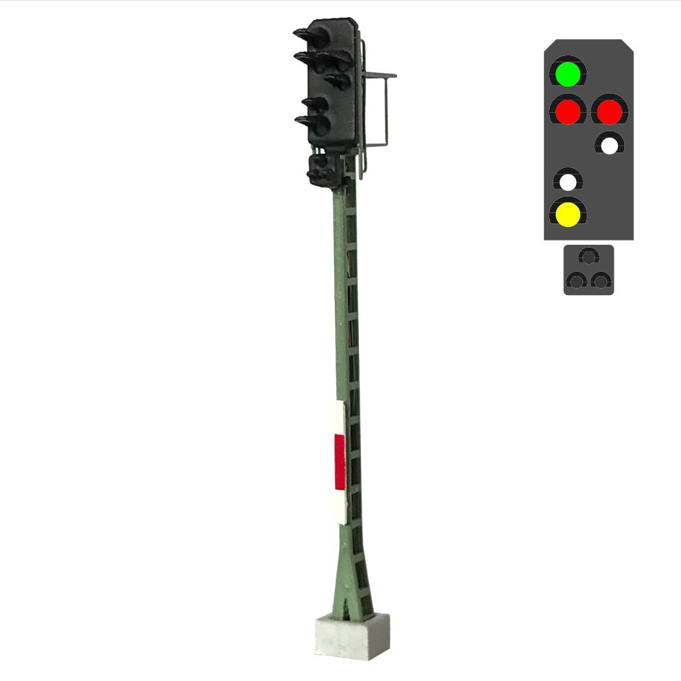 DB H-V System 1969 - Ausfahrsignal (Grün/Rot/Rot/Weiss/Gelb)