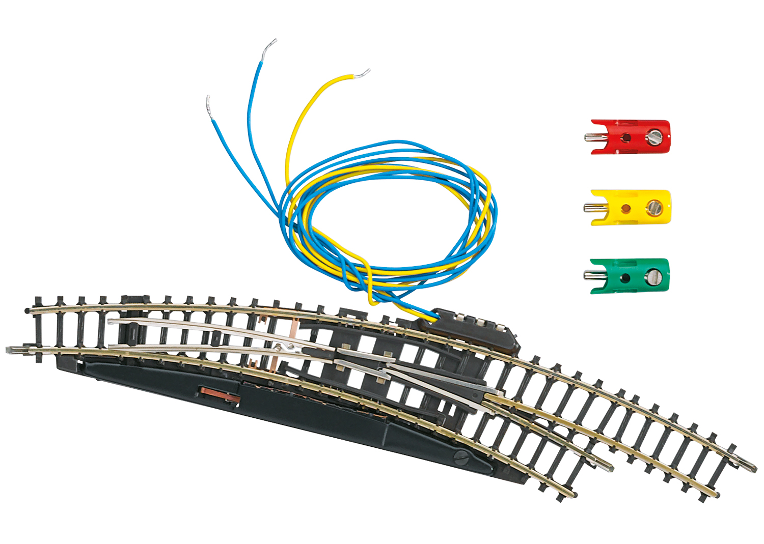 Aiguillage électromagnétique Märklin, enroulé à droite, longueur 195 mm
