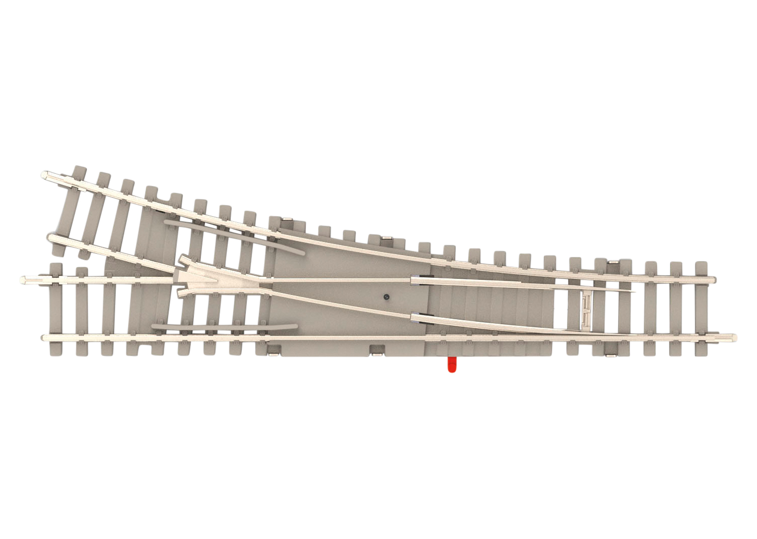 Aiguillage à droite Minitrix avec traverses en béton 112,6 mm