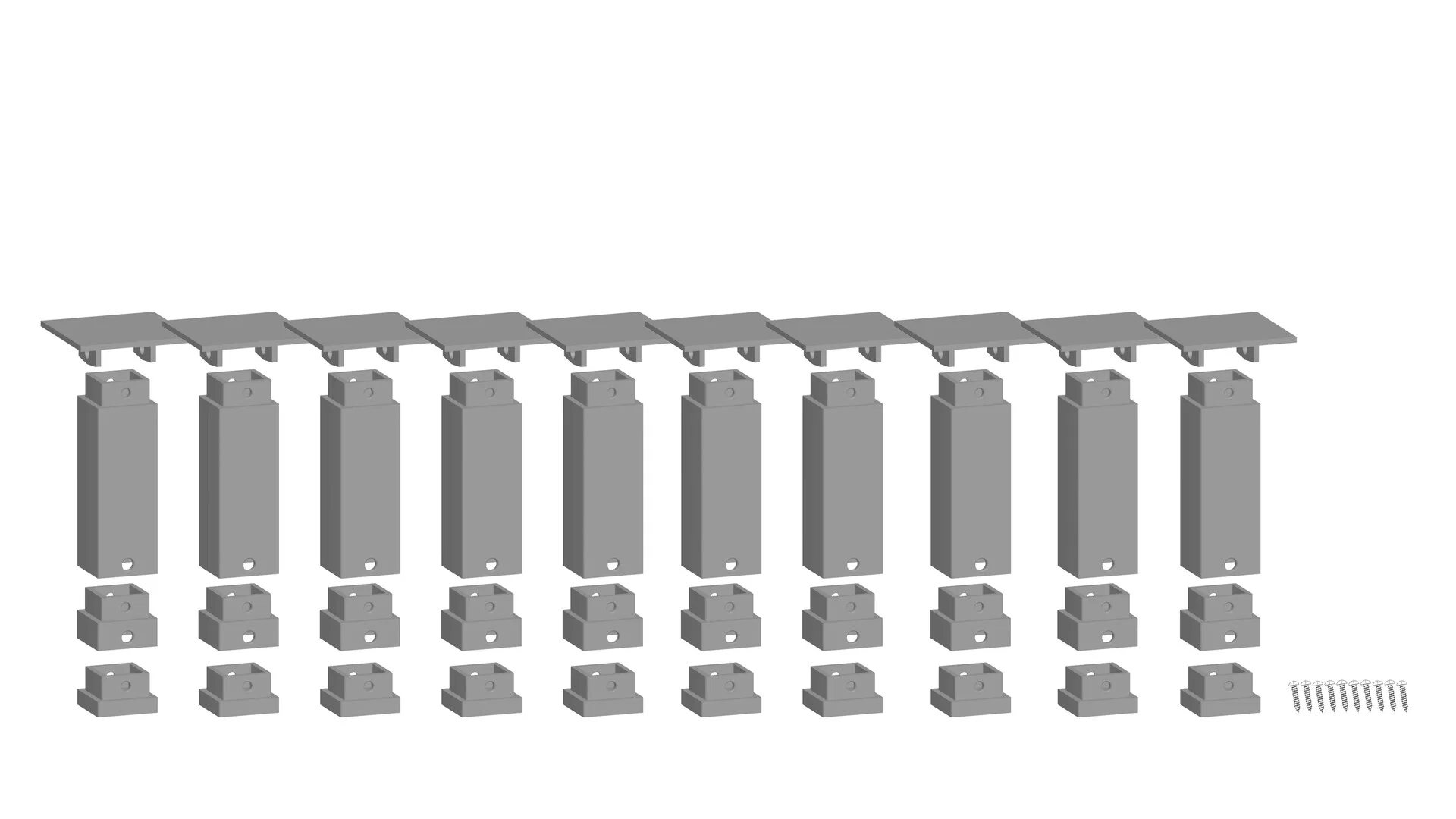 Easy-Track Pfeiler-Set unten, 10 Stk.
