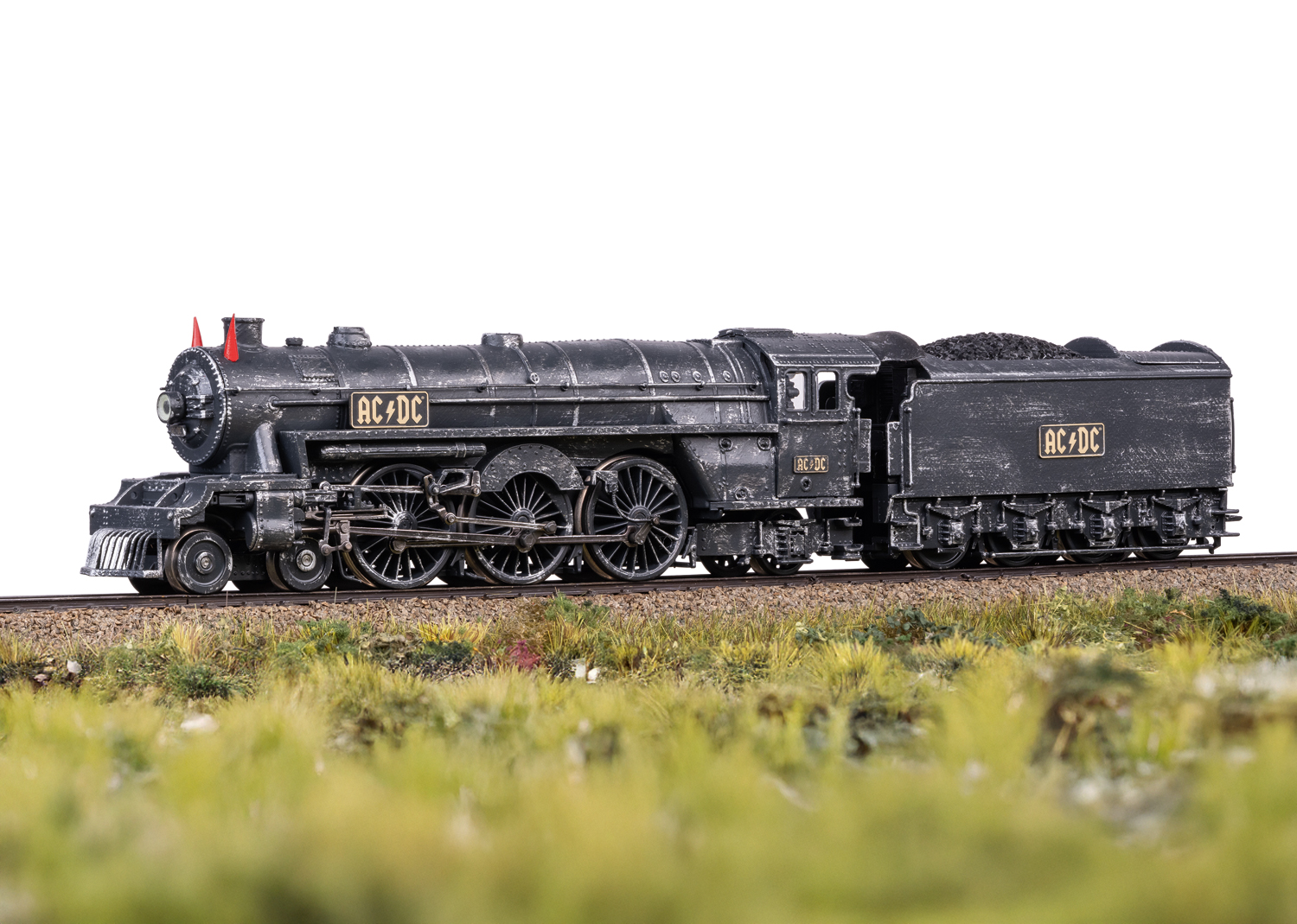 AC/DC Locomotive à vapeur avec tender séparé "Black Ice"