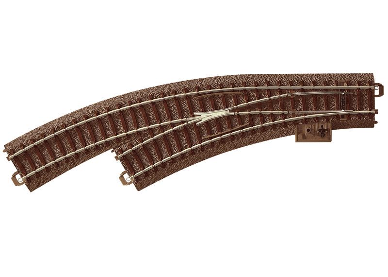 Aiguille enroulée gauche Trix H0, rayon 360 mm (R1)