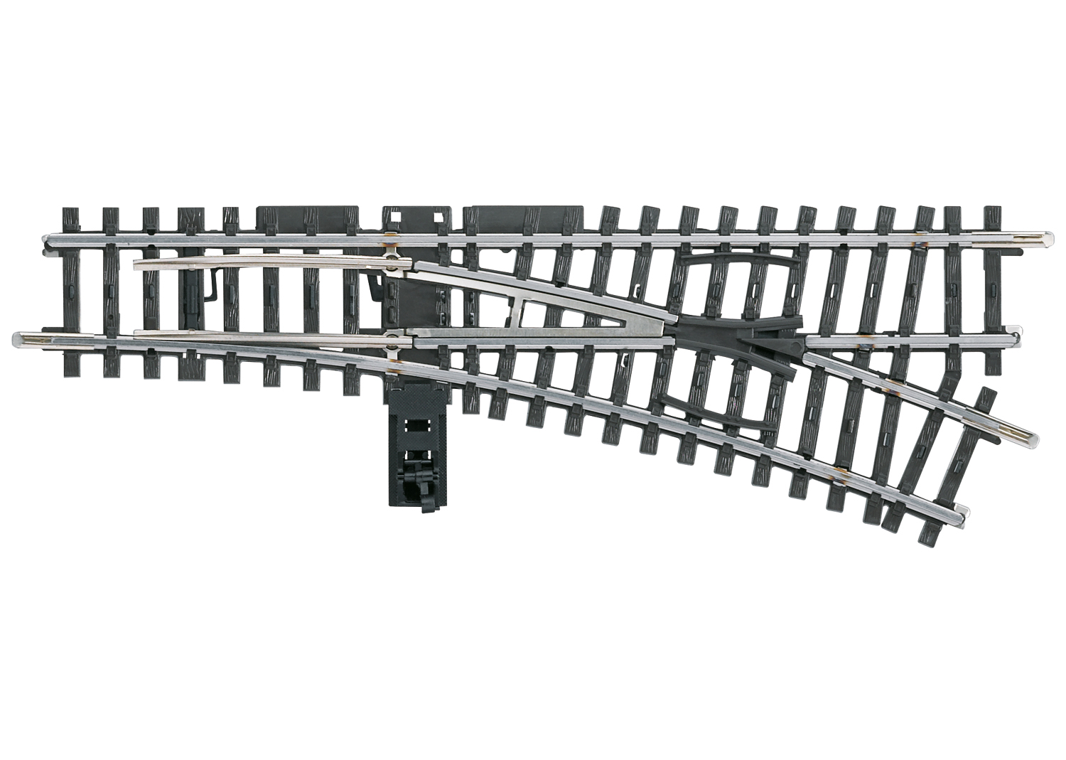 Aiguillage à droite voie K Märklin, longueur 168,9 mm