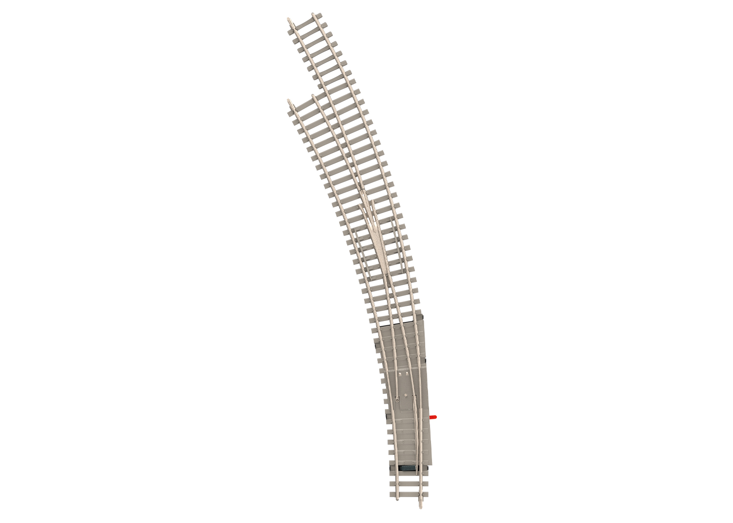 Aiguillage à gauche Minitrix avec traverses en béton