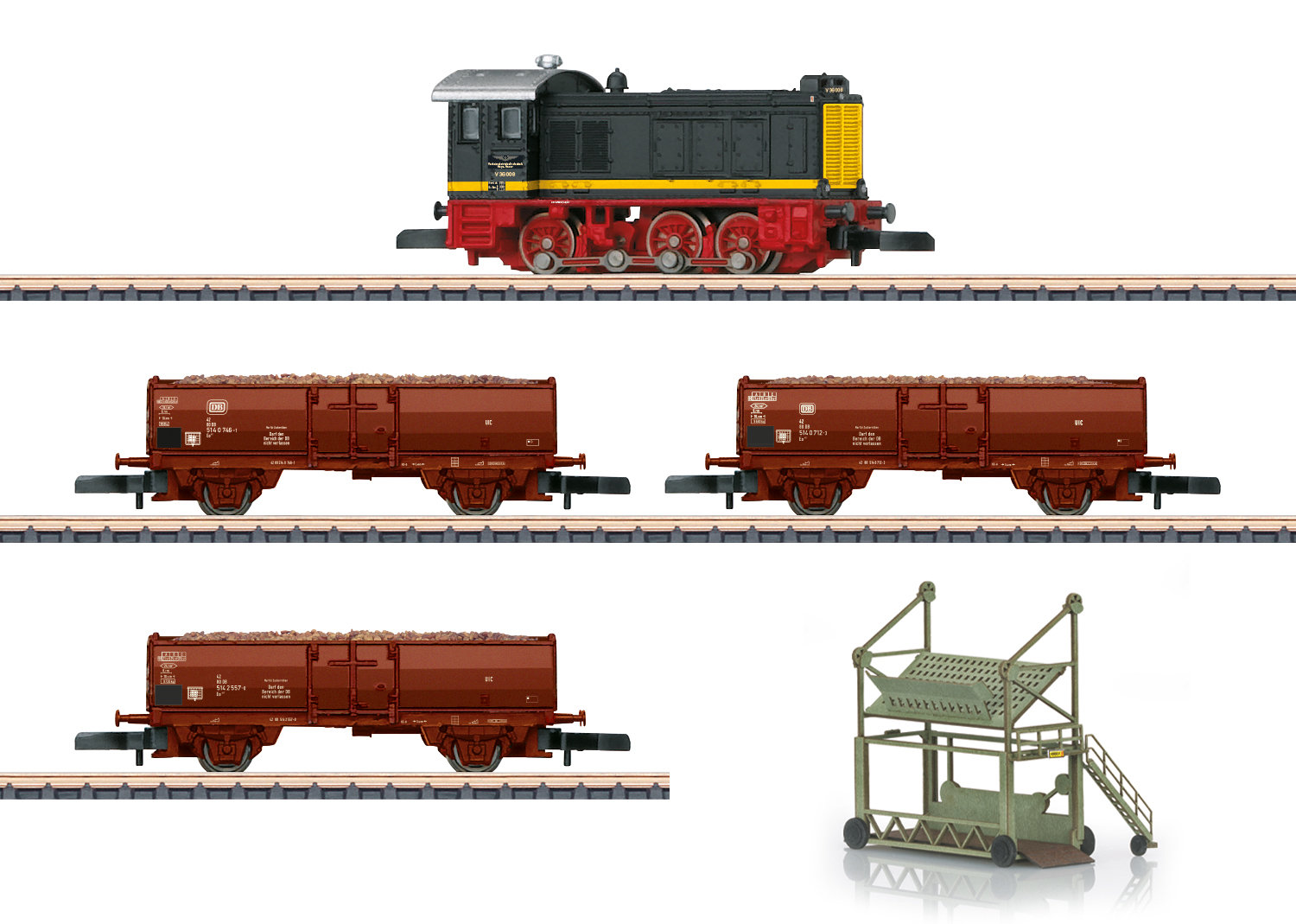 Coffret de train "transport de betteraves" avec V 36