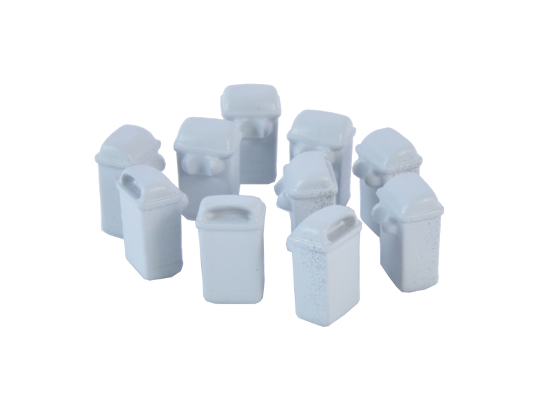 10 poubelles pendues - gris