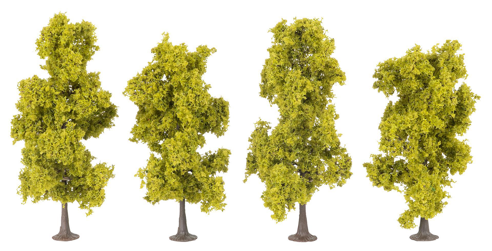 4 Deciduous trees, light green
