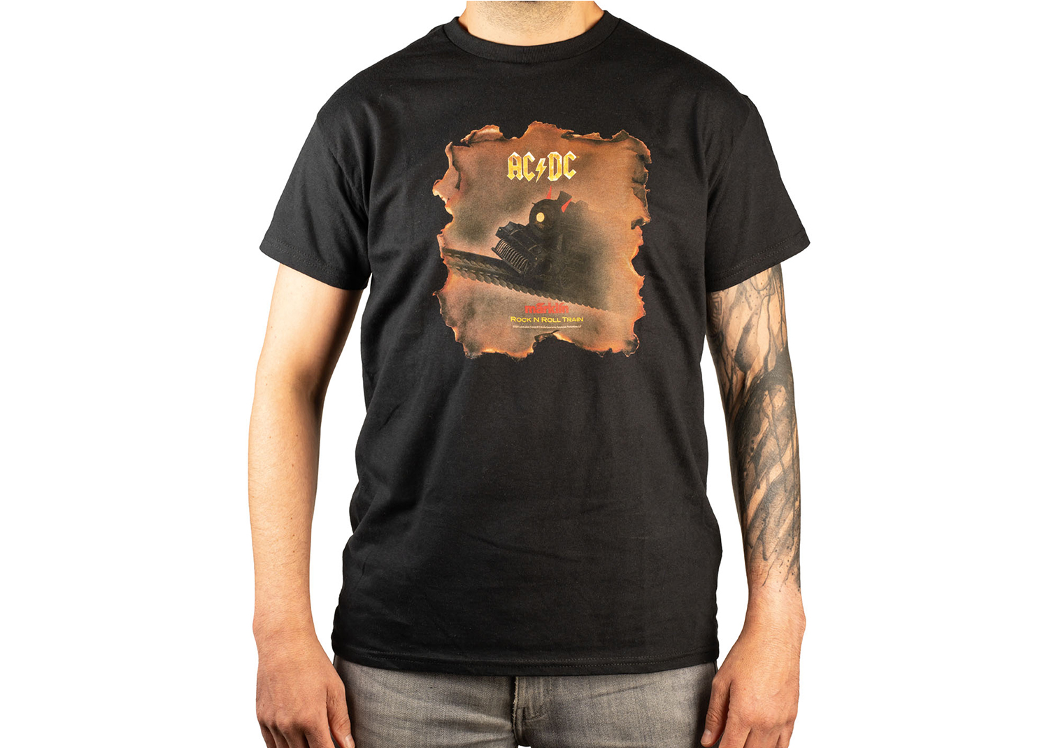 AC/DC, Grösse XXXL, Märklin Rock n Roll Train T-Shirt Burn