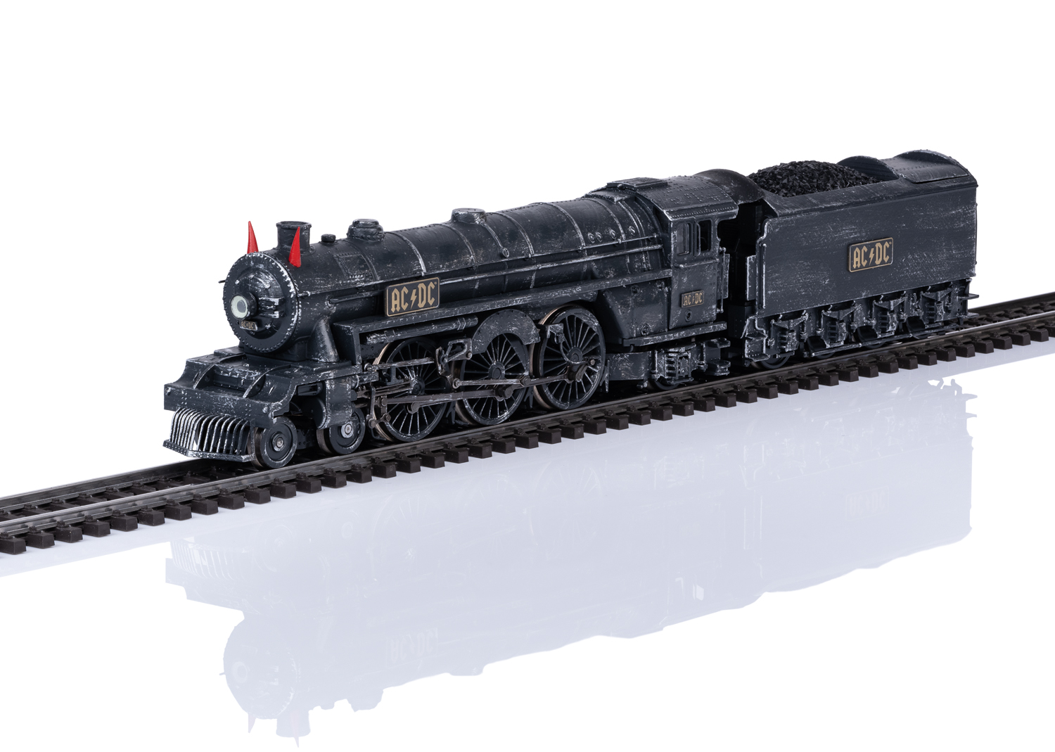 AC/DC Locomotive vapeur à tender séparé "Black Ice"