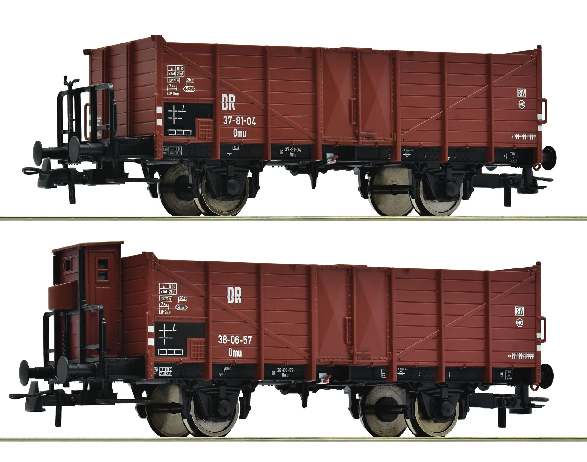 2e coffret de wagons découverts Omm 12 DR
