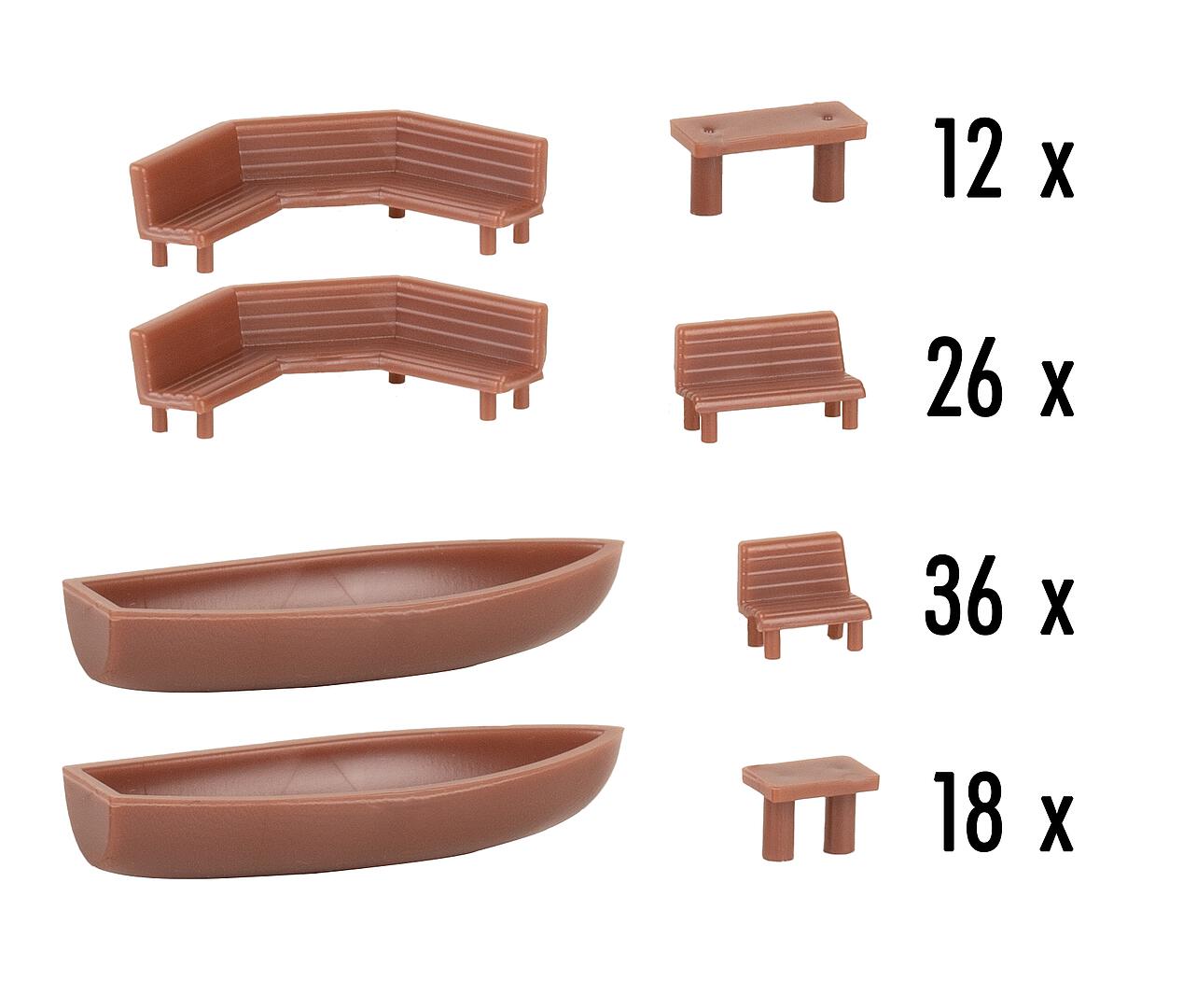 64 Bancs et 30 tables