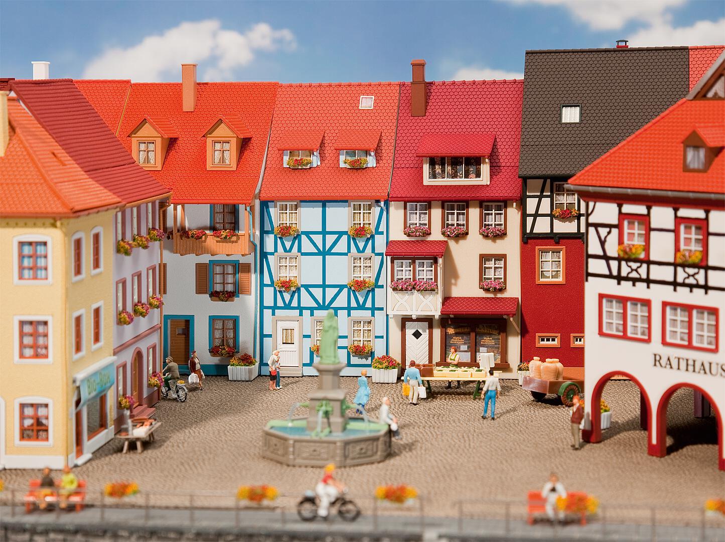2 Maisons de petite ville avec saillie
