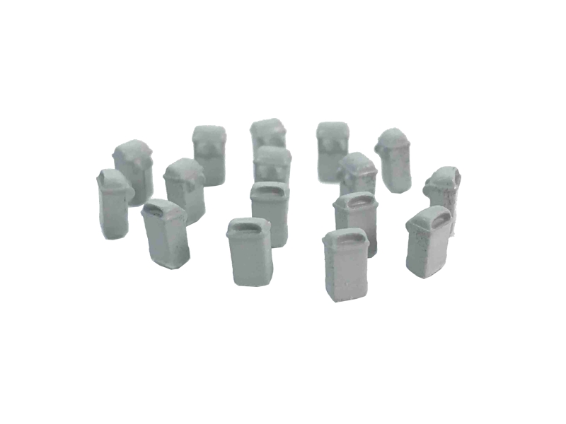 16 poubelles pendues - gris