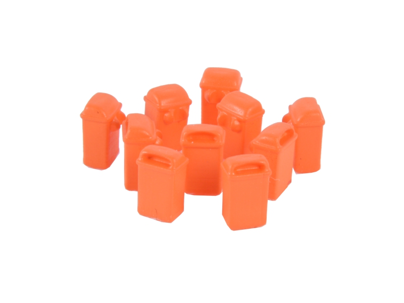 10 poubelles pendues - orange