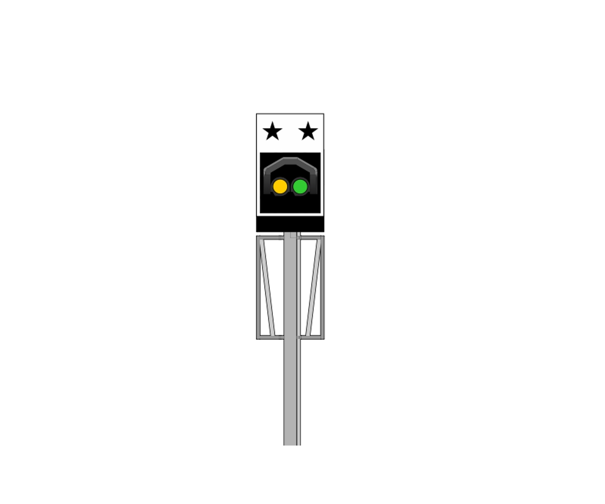 CFF - Signal de répétition à 2 LED (Jaune/Vert)