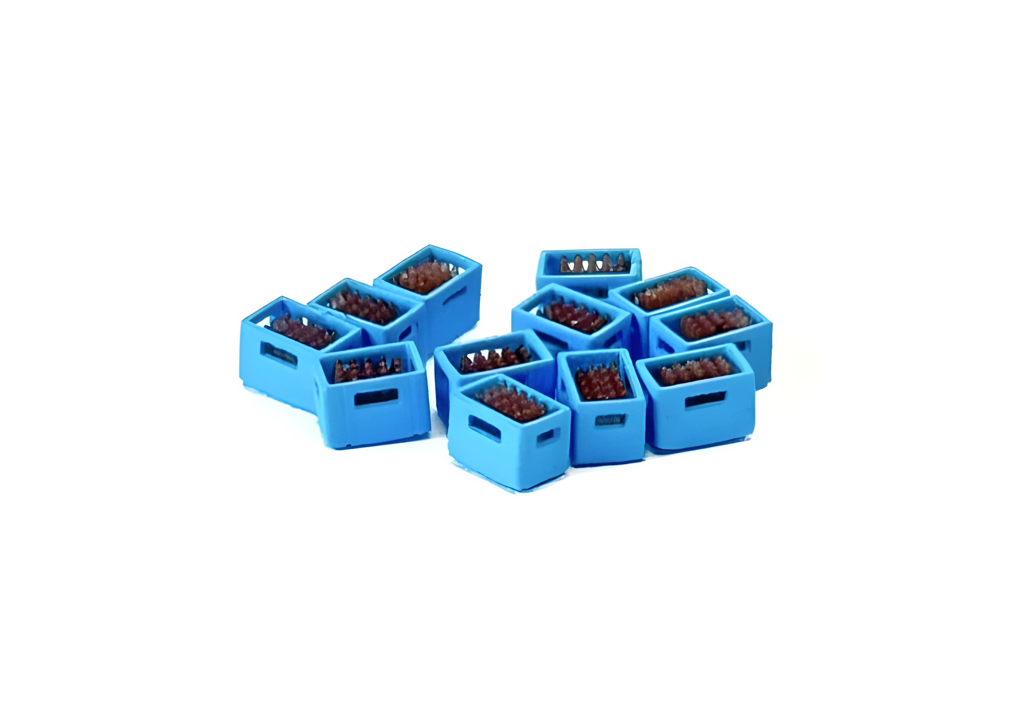 12 boîtes à bière bleues