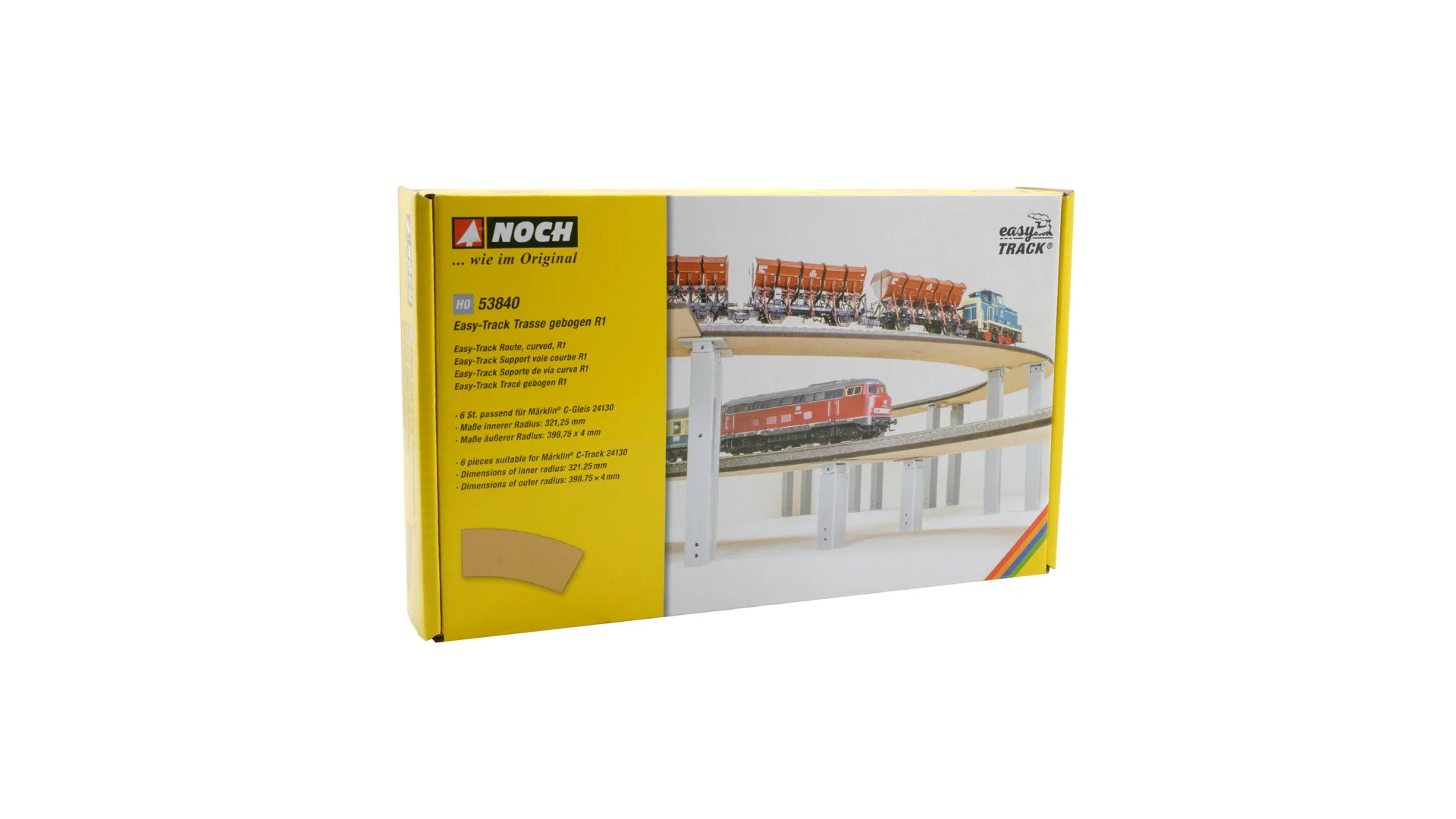 Binario curvo Easy-Track R1, 6 pz.