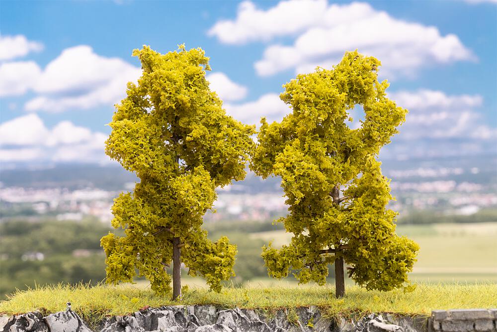 4 Deciduous trees, light green