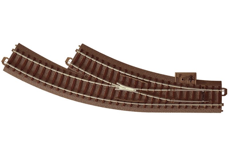 Aiguille enroulée à droite Trix H0, rayon 360 mm (R1)