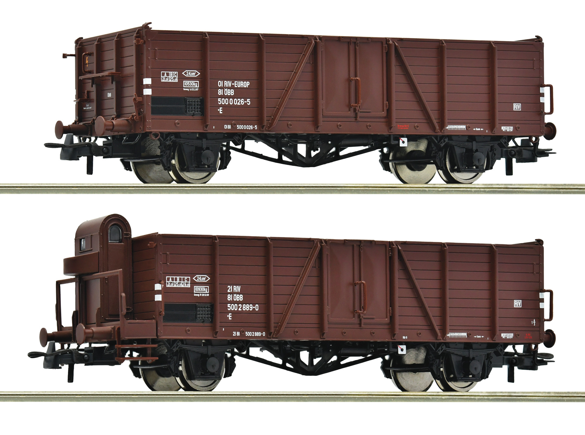 2 piece set: Open goods wagons, ÖBB