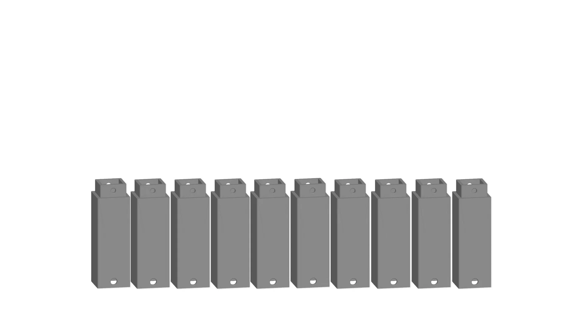 Elemento di pilastro Easy-Track 43,5 mm, 10 pz.