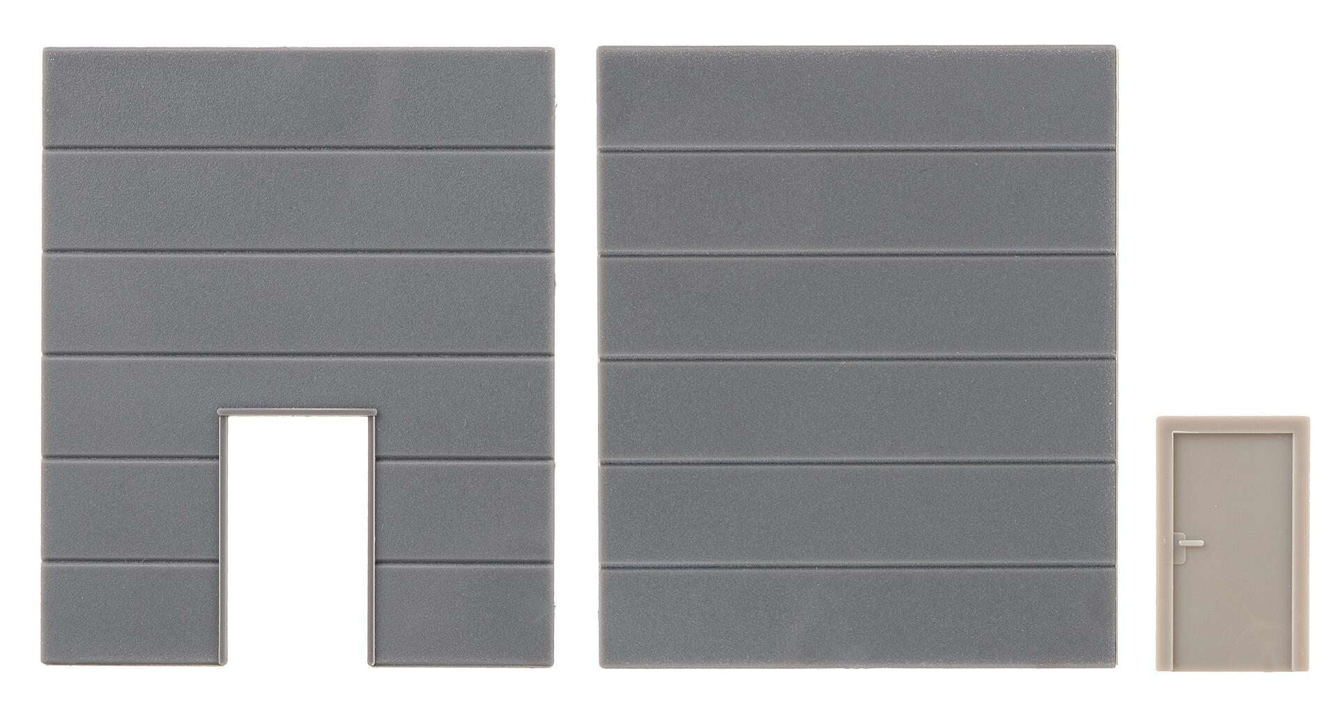 1 Élément de mur fermé et 1 élément de mur avec porte, Goldbeck