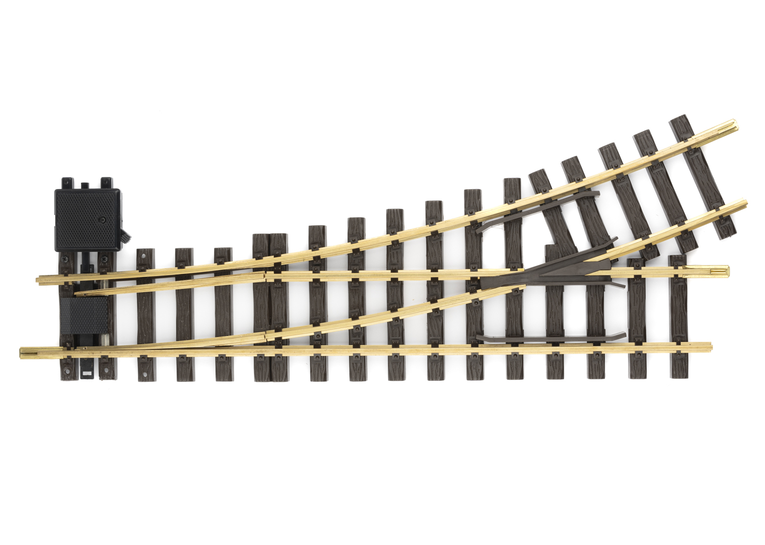 Aiguillage manuel à gauche LGB rayon R3, 22,5°
