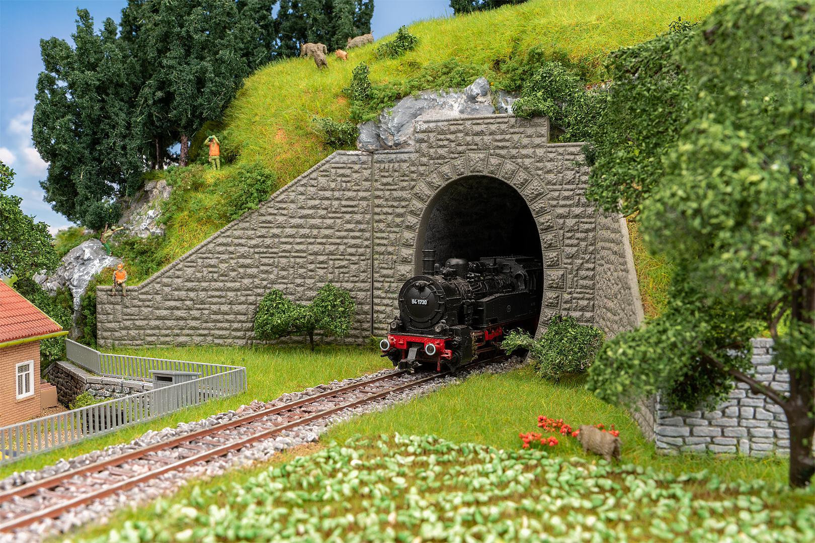 2 Entrées de tunnel, 1 voie