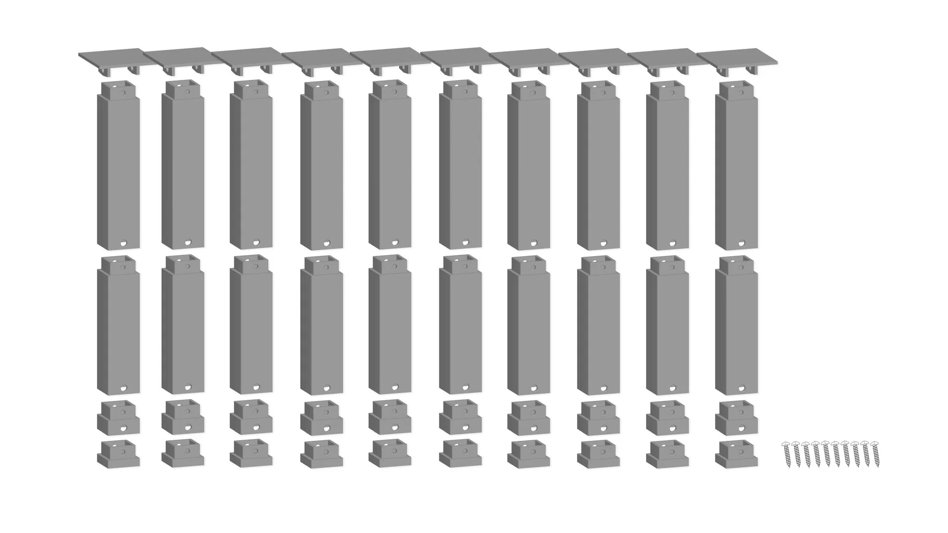 Easy-Track Pfeiler-Set oben, 10 Stk.