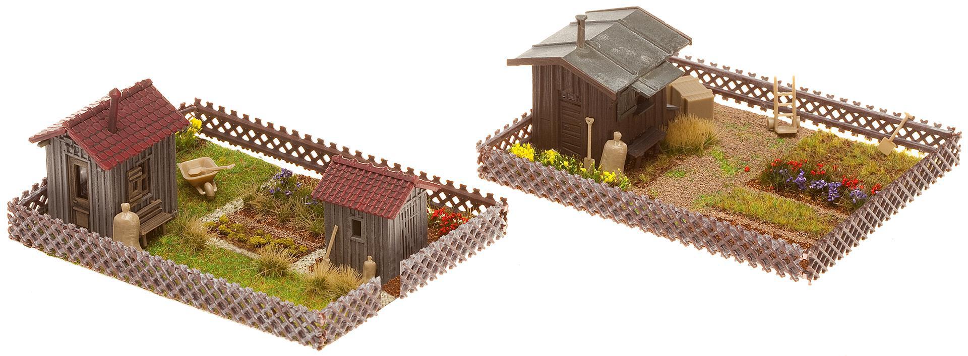 2 Jardins d'ouvrier avec cabane