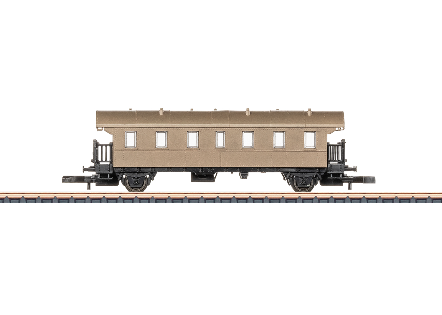2-achsiger Personenwagen mit Echtbronze-Aufbau