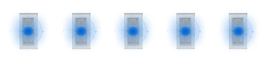 5 SMD-LED, bleu