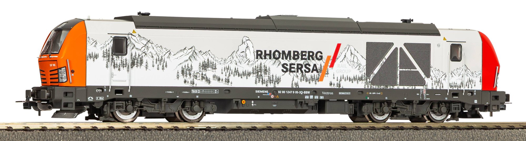 BBW Sersa Rhomberg Diesel loco BR 247 Vectron X4 DE   Era VI  DC