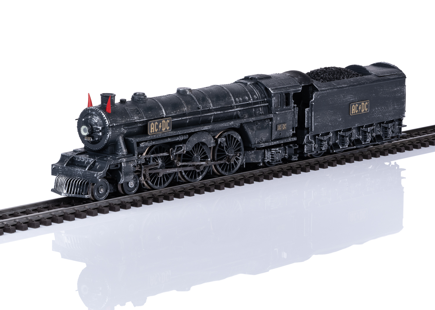 AC/DC Locomotive à vapeur avec tender séparé "Black Ice"