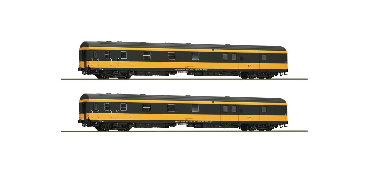 2e coffret de wagons-poste ÖBB jaune c.c.