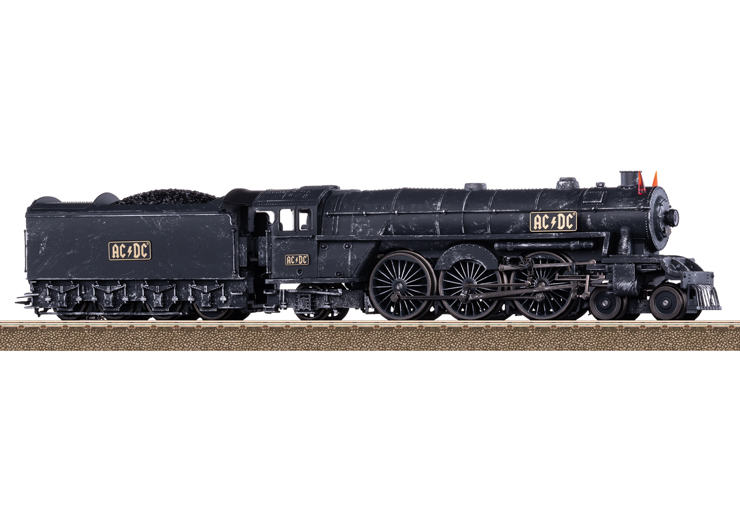 AC/DC Locomotive vapeur à tender séparé "Black Ice"