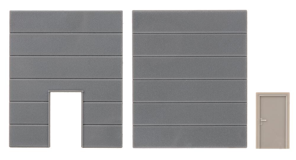 1 Élément de mur fermé et 1 élément de mur avec porte, Goldbeck