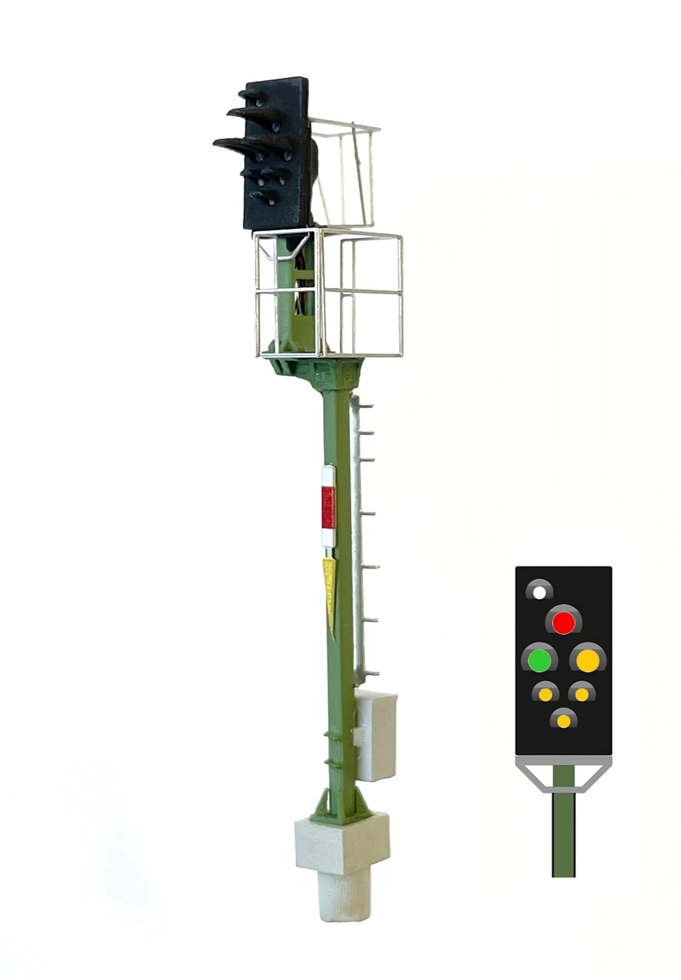 DB - KS-Mehrabschnittssignal im Auslegermast mit Zs7 und Zs1