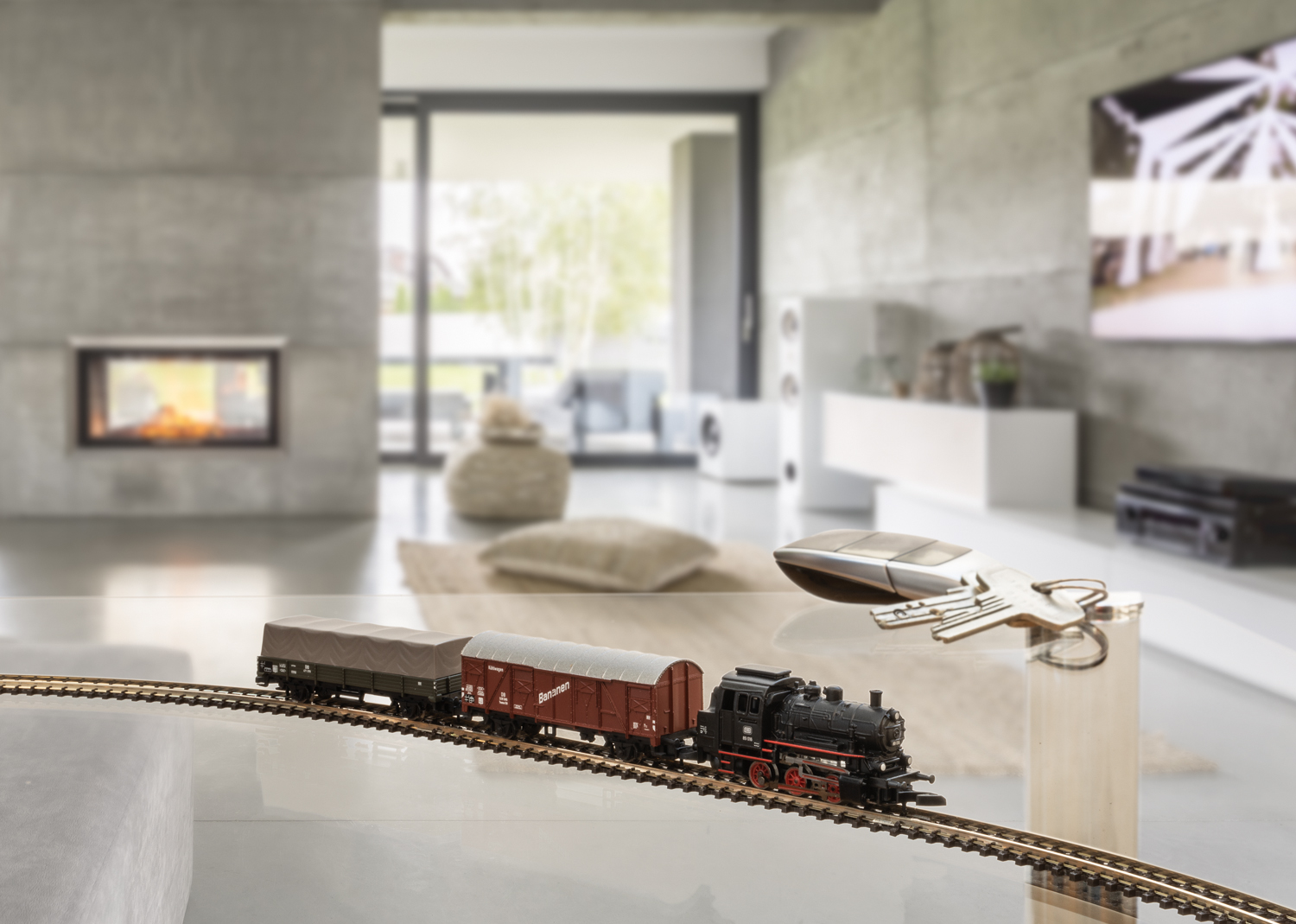 Coffret de départ "Train marchandises" avec locomotive à vapeur BR 89, ovale de voie, régulateur de marche, alimentation en courant.