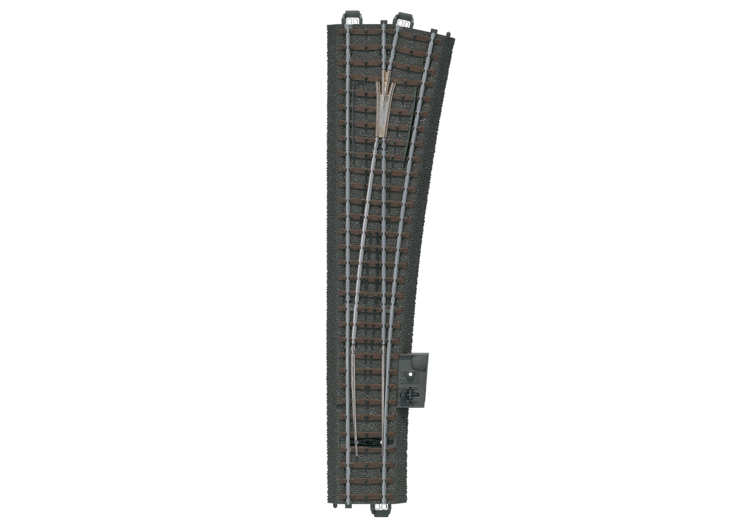 Aiguillage à droite Märklin grand rayon, longueur 236,1 mm