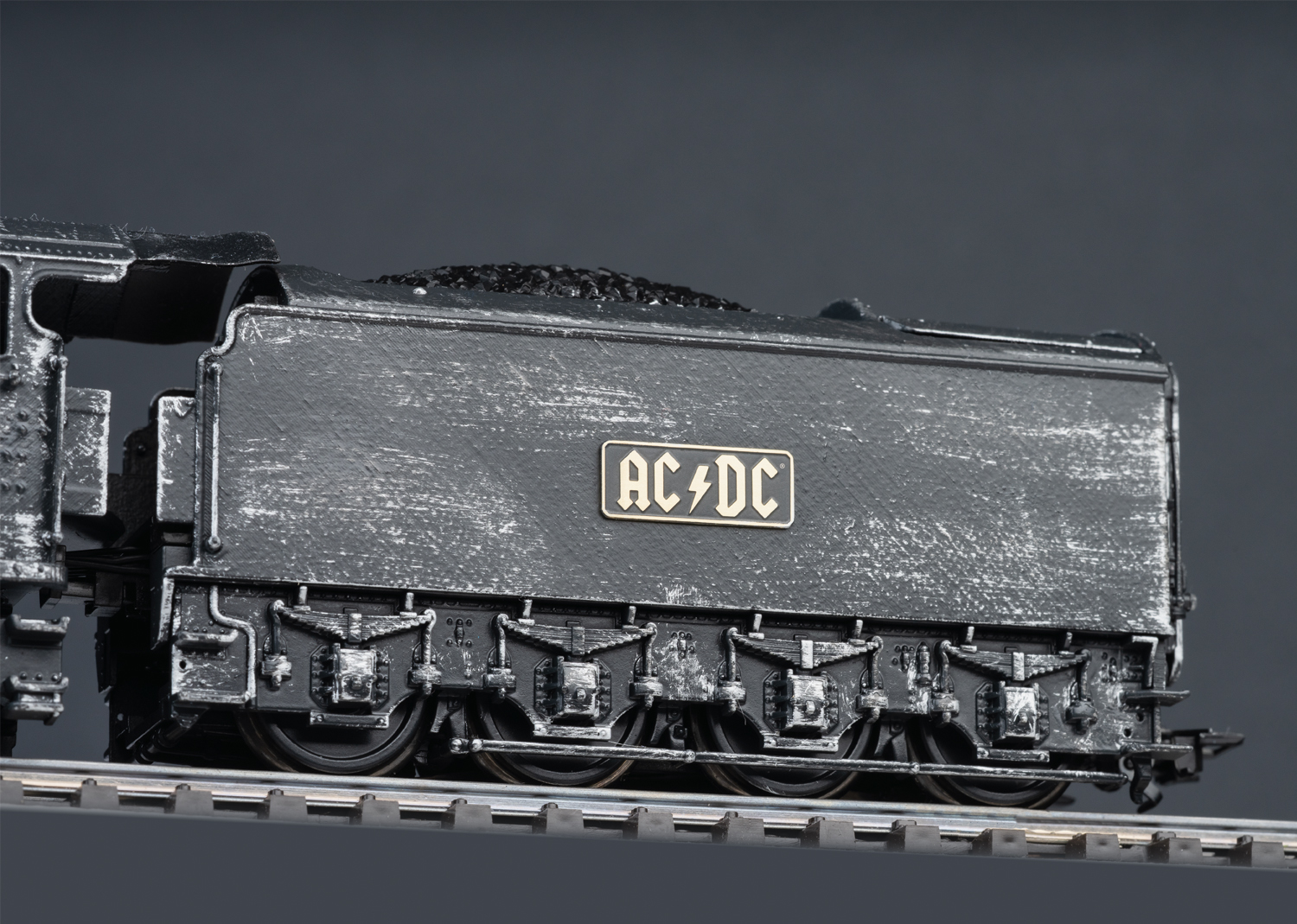 AC/DC Locomotive vapeur à tender séparé "Black Ice"