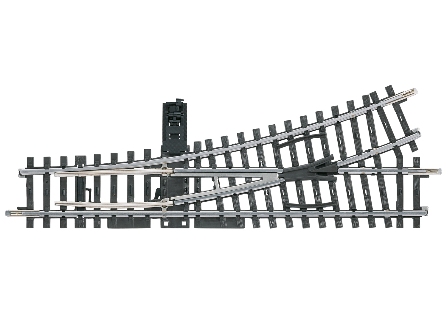 Aiguillage à gauche voie K Märklin, longueur 168,9 mm