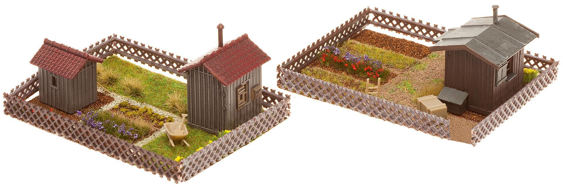 2 Jardins d'ouvrier avec cabane