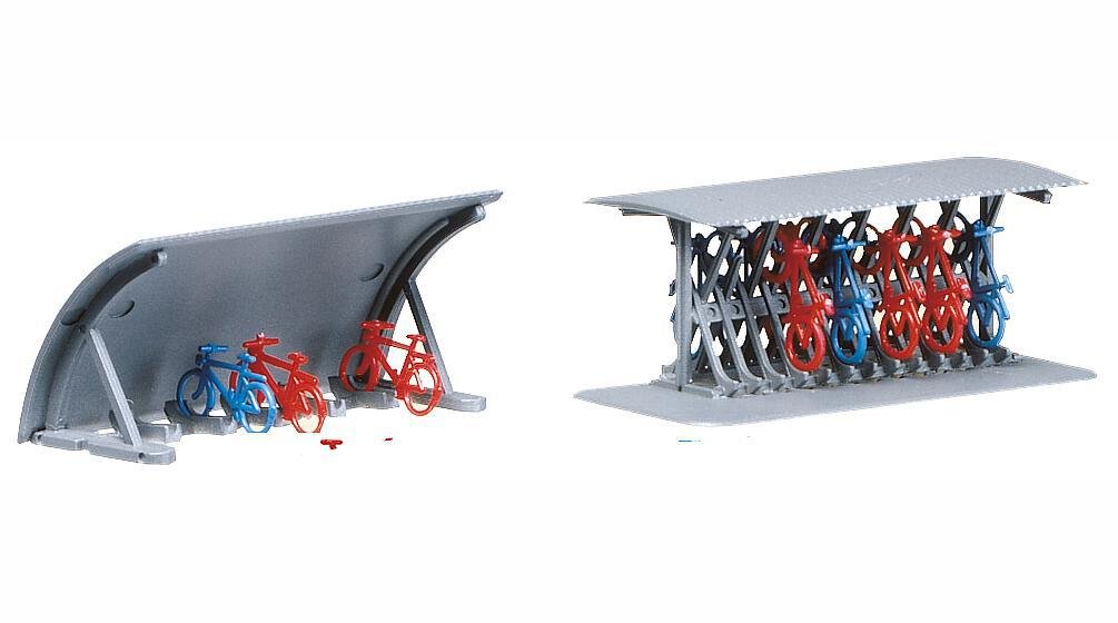2 Bicycles stands with bikes